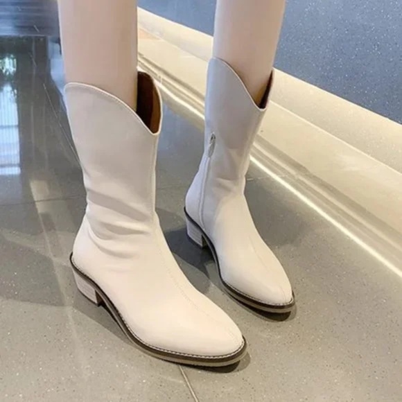 Doc Martens new side zip ankle boot chunky kitten heel boot - Picture 5 of 10